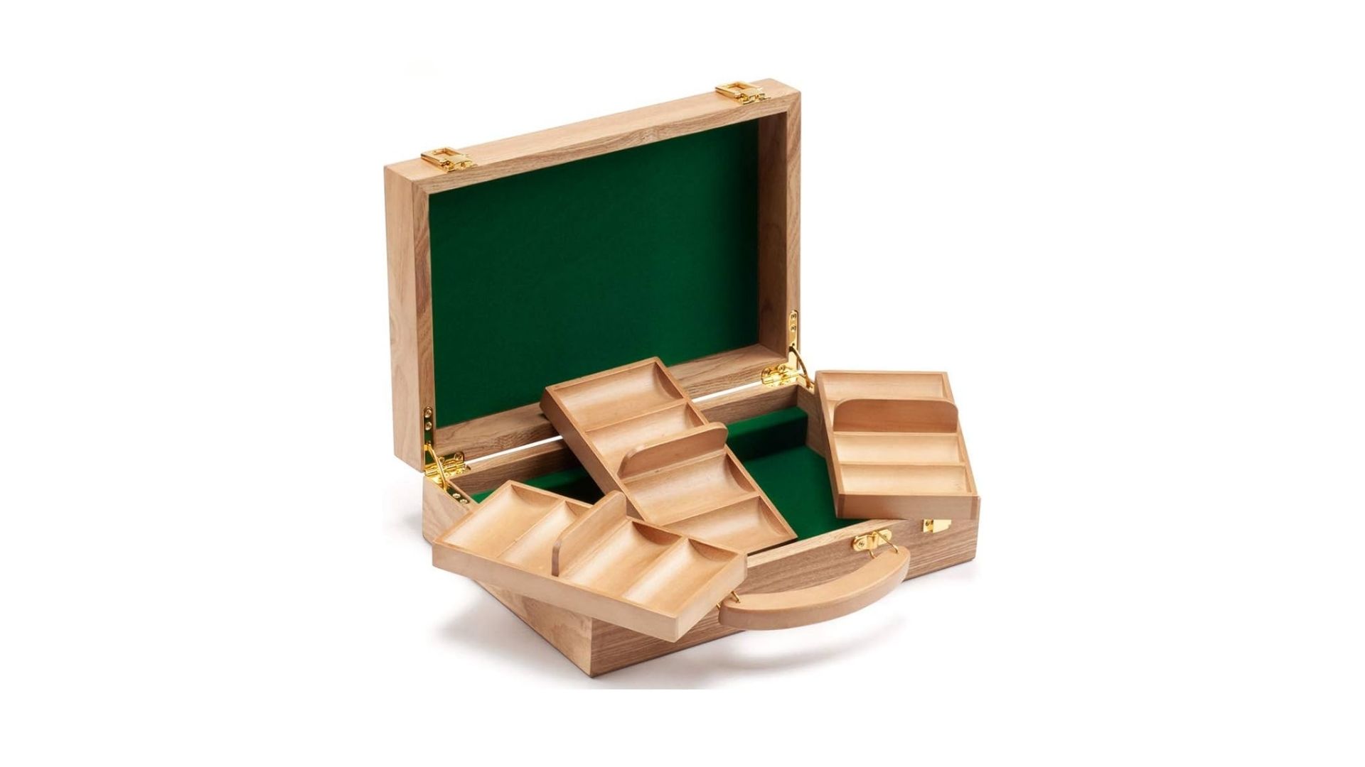 Custom Made Wooden Texas Holdem Computer Chip Cases 2